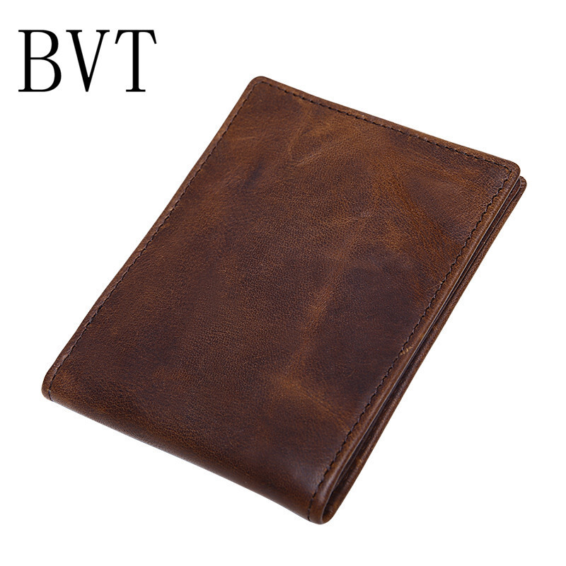 BVT驾驶证皮套机动车牛皮驾照夹行驶证套薄款钱夹男士女士多卡位卡包 棕色