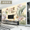 电视背景墙壁纸壁画3D立体玉雕大型沙客厅无缝墙纸壁画荷花