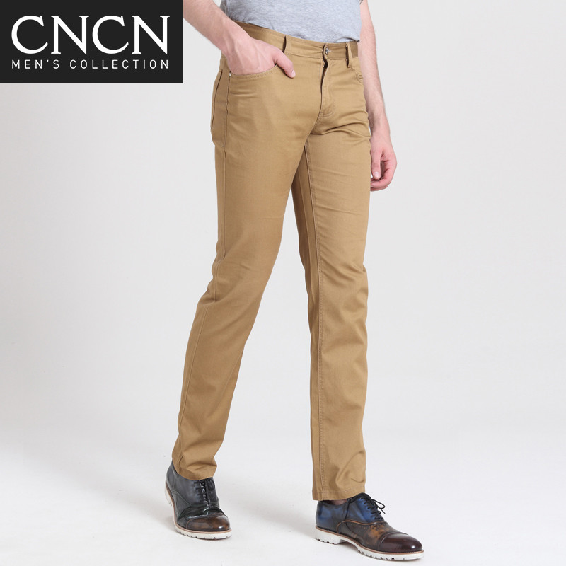 CNCN男士休闲裤 斯文成熟休闲穿着修身男裤长裤时尚|NQXJ1023 34 卡其