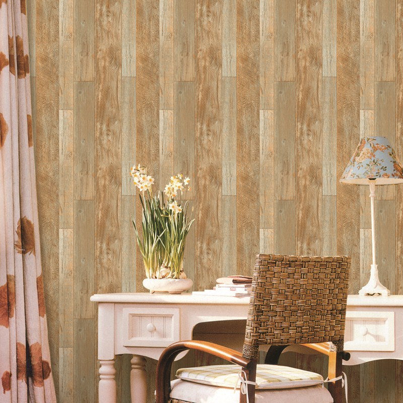 木纹木板纹树皮纹木头纹中式墙纸客厅餐厅快餐店会议室背景 6006