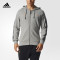 adidas阿迪达斯运动型格男子针织茄克基础麻灰AY4147 S（成人） AY4147