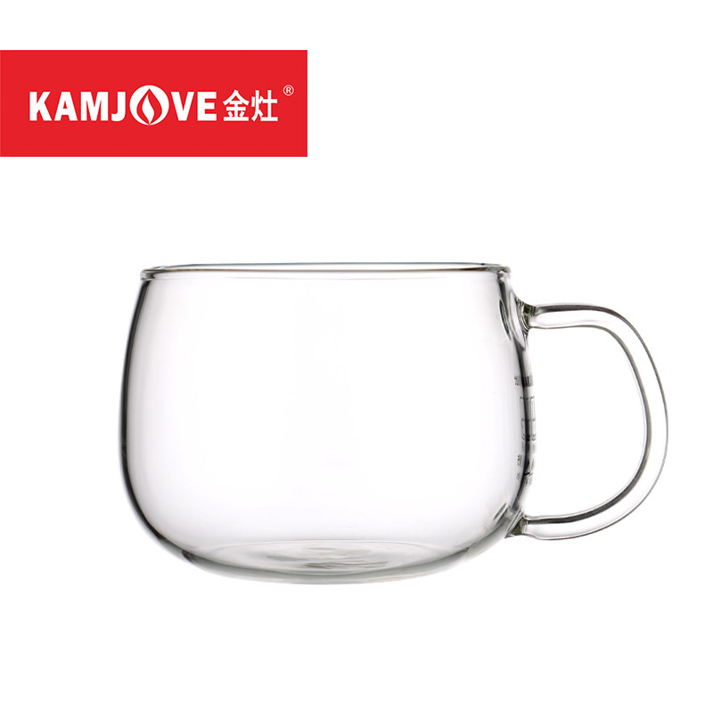 KAMJOVE/金灶 K-105 手工吹制耐热玻璃杯茶杯小咖啡杯4个礼品装 80ML