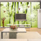 无缝中式绿色竹子壁画卧室沙电视背景墙客厅影视墙壁纸墙纸 无缝油画布（整张/平方）