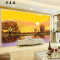 无缝简约个性定制壁画油画天鹅3d电视背景墙纸壁纸客厅卧室墙壁纸 5D凹凸真丝布（整张/平方）