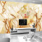 无缝3d个性定制壁画中式复古家和荷花电视背景墙沙客厅墙布墙纸 无缝真丝布（整张）