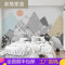 简约手绘群山墙纸定制电视背景墙墙布客厅沙卧室无缝大型壁画 无缝靓丽真丝布（一整张）