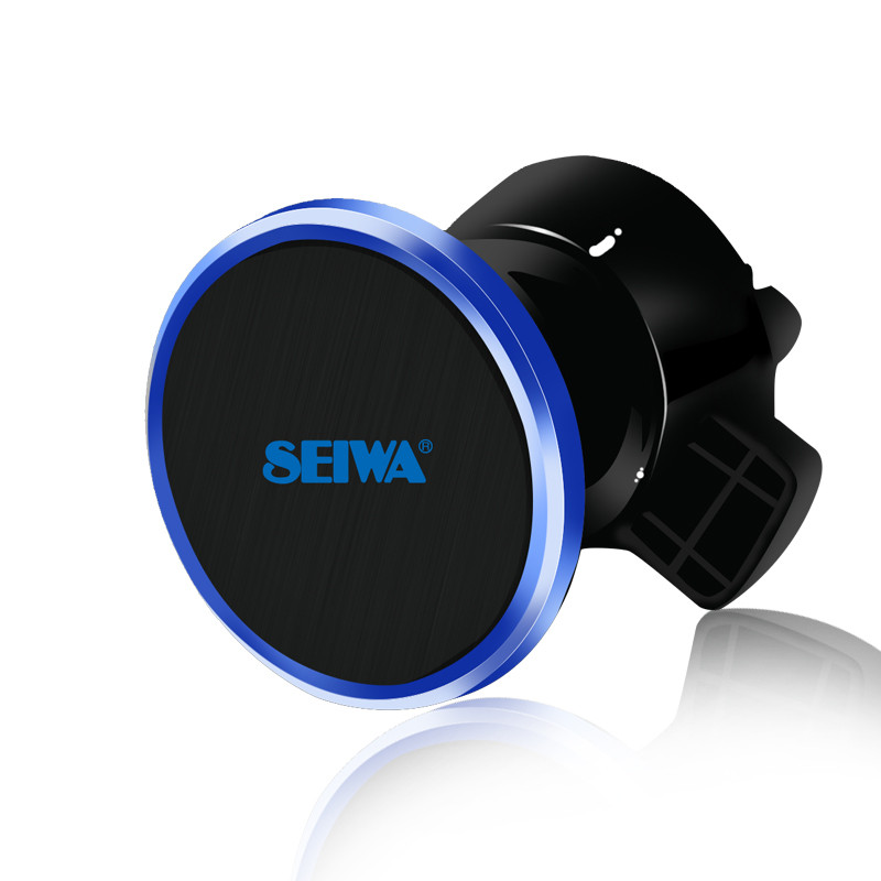 日本seiwa车载手机支架出风口多功能磁性吸盘式汽车仪表台通用型