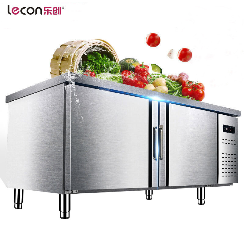 乐创(lecon) 商用保鲜操作台 保鲜工作台 冷柜冰柜冷藏1.8米