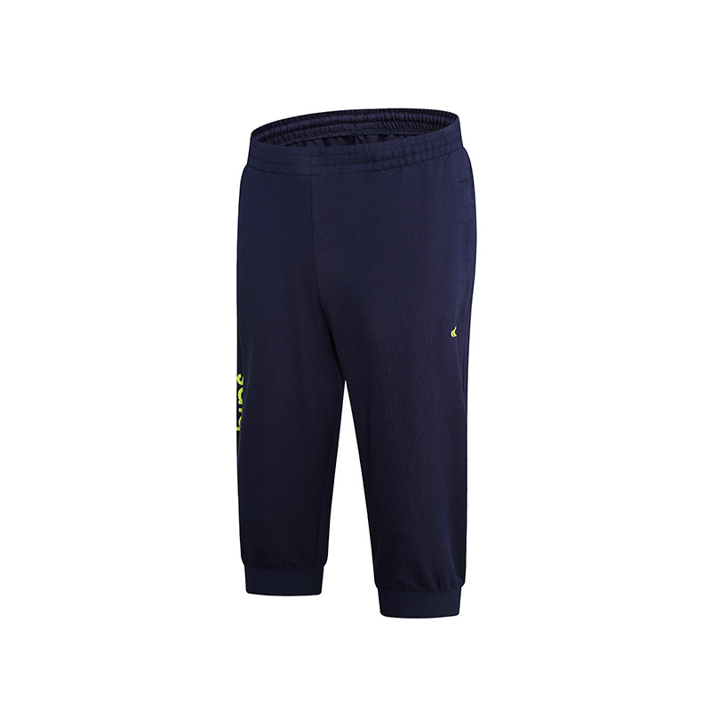 赛琪男裤夏季新款男士运动七分裤男跑步裤健身针织短裤透气半裤 L 宝兰色