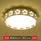 主卧室灯简约现代温馨浪漫LED吸顶灯圆形创意儿童房阳台客厅灯具金色LM689+24w遥控 白色花朵46CM三色