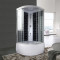 弧扇形整体淋浴房浴室钢化玻璃沐浴房蒸汽洗澡间卫生间一体式家用_2 90cm扇形白砖带电