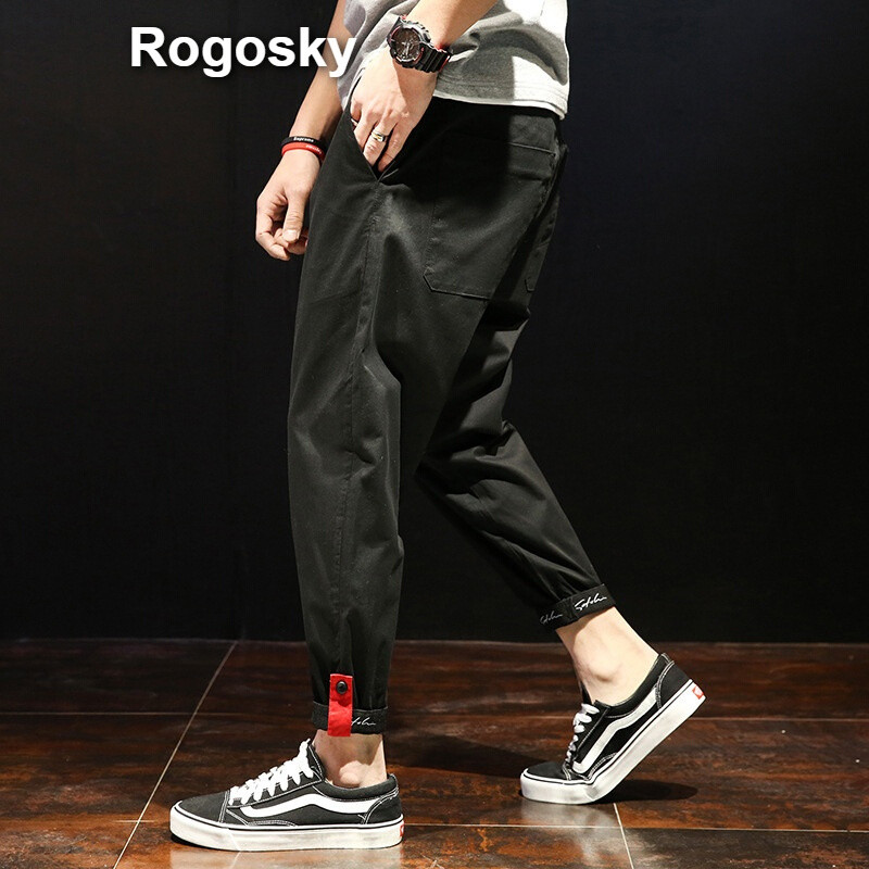 Rogosky港系潮牌2018春夏季新款男装9分休闲哈伦裤子大码宽松萝卜裤简约潮流时尚百搭 30 默认颜色