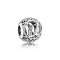 PANDORA潘多拉 复古字母U 925银串饰 791865CZ 银色