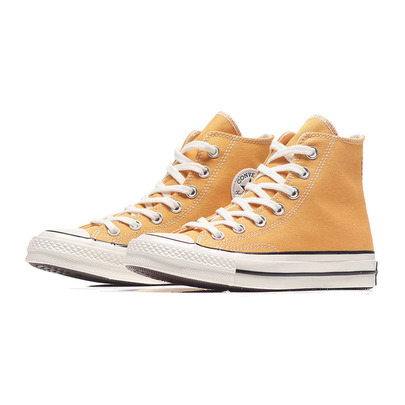 CONVERSE匡威男女帆布鞋2018新款三星标1970s高帮休闲鞋162050C 162054C黄色 42.5码