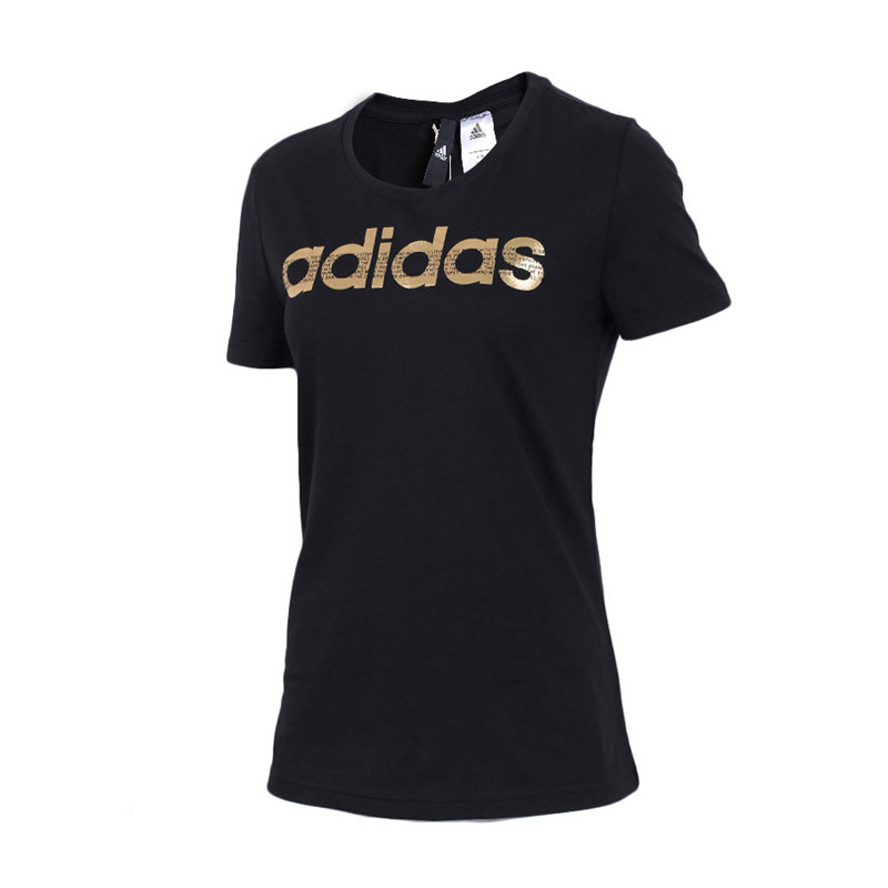 adidas阿迪达斯女子短袖T恤2018新款文化衫休闲运动服CV4566. XL CV4566黑