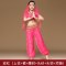 飞魅六一儿童肚皮舞服装女童印度舞演出服少儿肚皮舞练功服表演服 XL 玫红（六件套）