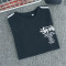 依伶梦平铺图夏季新款情侣装韩版刺绣百搭短袖T恤女 3XL 1764黑色