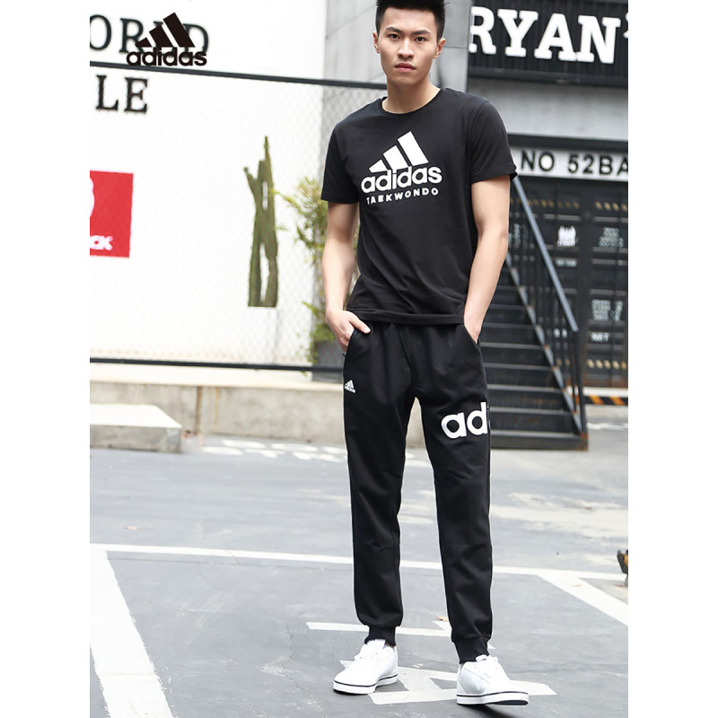 阿迪达斯跆拳道系列男装短袖T恤ADICTT-BBU-1 ADICTT-BW 2XL