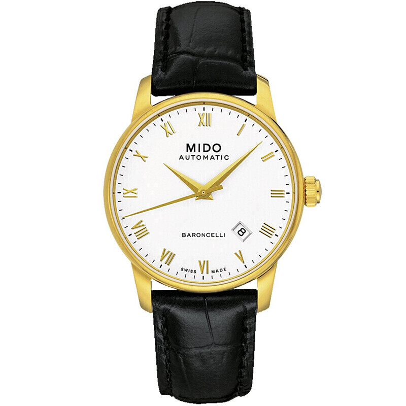 美度(Mido)手表 贝伦赛丽系列自动机械男表 M8600.3.26.4间金皮带