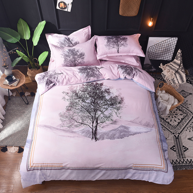 吉岳Giyou纯棉四件套 大版印花中式全棉四件套 传统中国风床上用品 2.0*2.3m 路西法