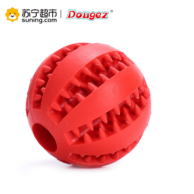 中大型犬耐咬球泰迪金毛洁齿球 大号红色7CM