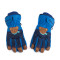 儿童滑雪手套防水秋冬季加厚保暖学生款手套户外五指可爱军绿色均码 粉色