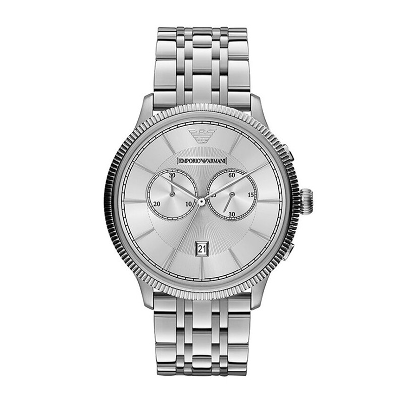 阿玛尼（EMPORIO ARMANI)手表 皮质表带男士经典休闲石英腕表欧美品牌 AR1796