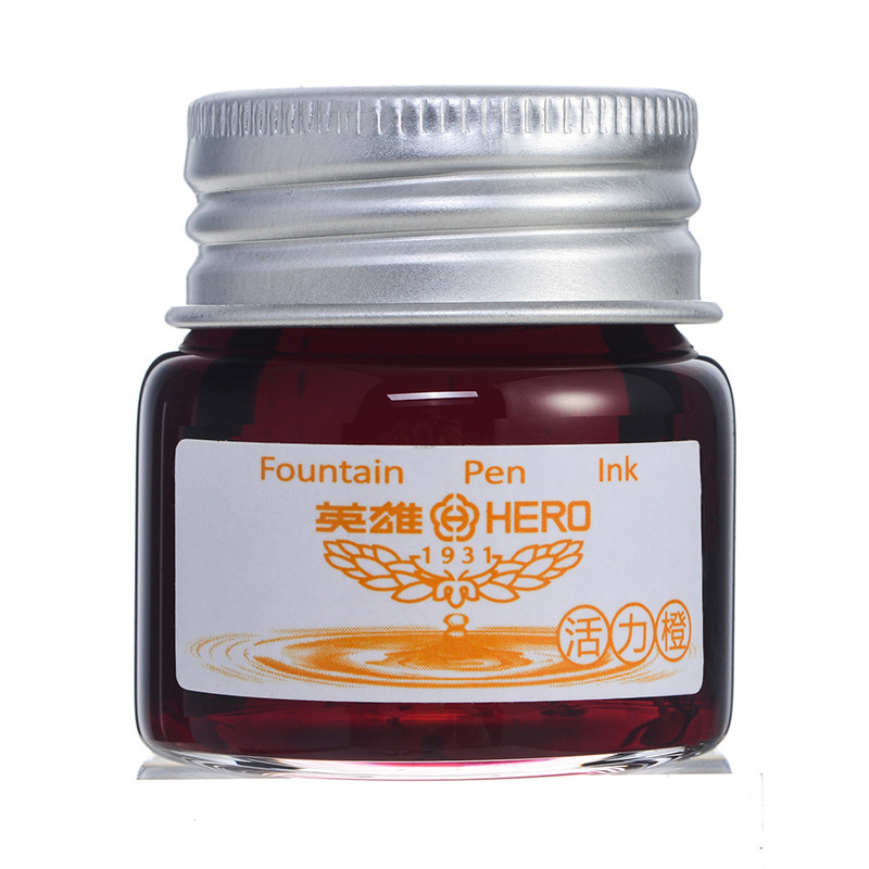 【英雄官方旗舰店】英雄(HERO) 9008彩色墨水小瓶装 活力橙