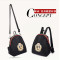 双肩包女2018新款潮韩版百搭休闲个性时尚尼龙牛津布迷你小背包女_1 黑红条纹