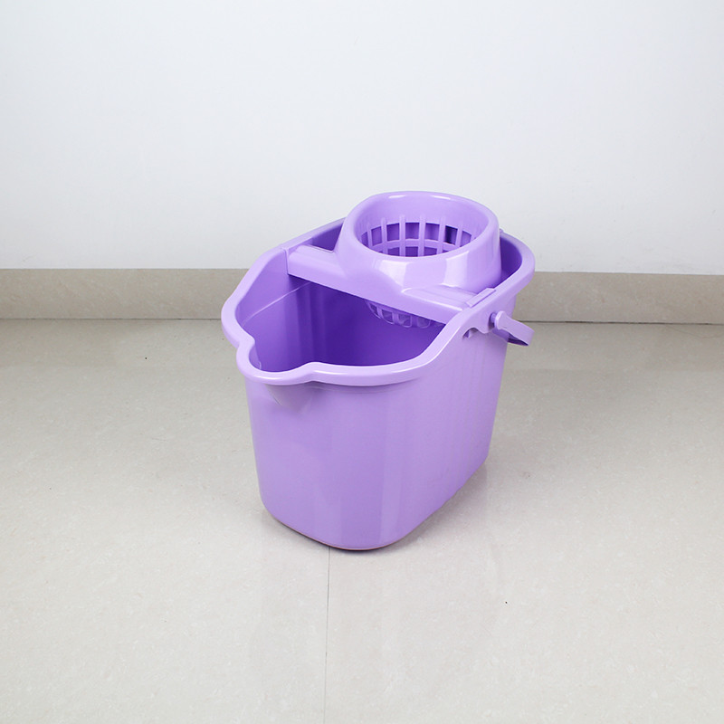 纳爱家(naaijia)拖布桶拖把清洗桶家用手动洗地拖桶挤水桶拖把桶单桶 小号紫色