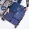 出差旅行收纳袋行李箱分装整理包化妆包男旅游洗漱 包女便携套装 藏青色六件套