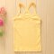儿童女童吊带小背心打底夏季中大童女孩内衣简约小清新套头背心婴童服装小朋友 小背心 90(90身高80-90cm) 黄色吊带