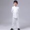 儿童小朋友学生装女合唱服青少年毕业季摄影服装中山装表演服男童通用套装简约婴童套装 110cm 白色女装（上衣+裙子）