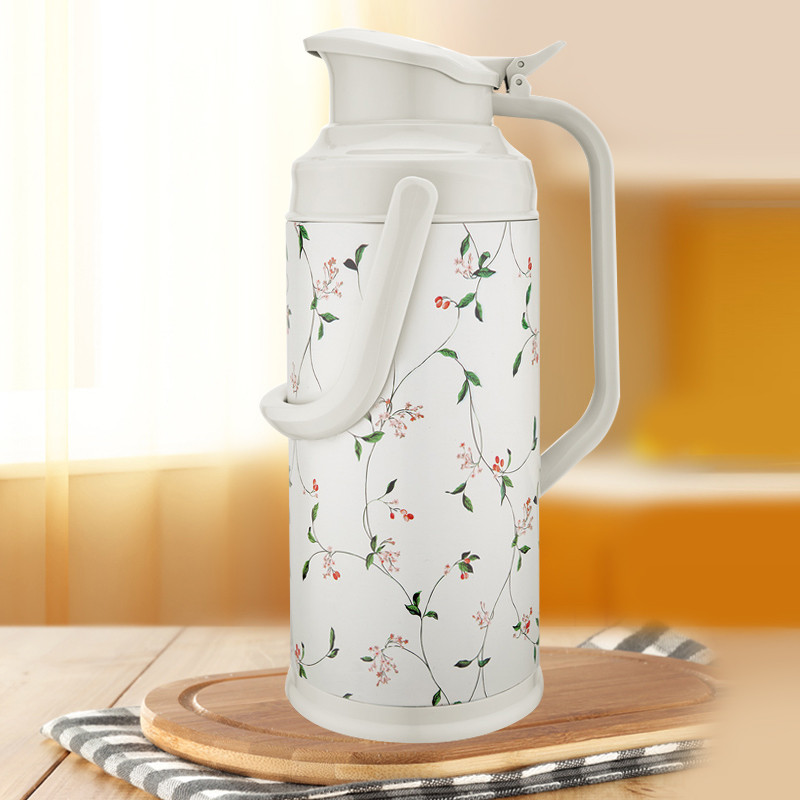 热水瓶家用暖壶玻璃内胆热水壶开水瓶保温瓶暖瓶保温壶2L升_1 （带提手白色3.2L送托盘刷子