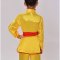 儿童武术服装表演服长袖短袖男女童功夫衣服幼儿小学生演出服可爱创意萌趣简约演出服套装 110cm 短袖红色