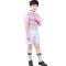 六一学生合唱服幼儿园小朋友表演服装儿童小男孩演出服男童舞蹈服通用套装简约婴童套装 110cm 男绿色亮片背带裤