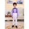六一儿童合唱演出服男童背带裤小学生朗诵舞蹈服幼儿园小朋友表演服通用套装简约婴童套装 110cm 长袖背带裤绿色