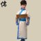 儿童汉服国学服古装幼儿园男女小孩学生书童三字经弟子规表演出服复古春秋夏套装 90cm 红色女款