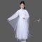 儿童古装演出服女仙女服装汉服六一儿童节表演演出服裙子小女孩清新淡雅长裙婴童裙子 140cm 白色