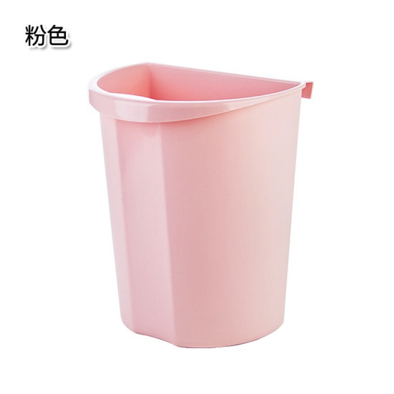 橱柜挂式垃圾桶家用大号塑料垃圾筒厨房放垃圾收纳桶_8 粉色