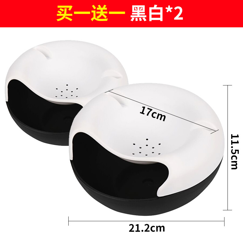 桌上小号垃圾盒桌面茶几懒人床头床上垃圾桶小可爱创意迷你家用_18 黑白2个