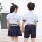 儿童演出服表演服男童女童两件套上衣衬衫短期短裤夏季套装六一儿童节演出服装婴童套装 130cm 女款