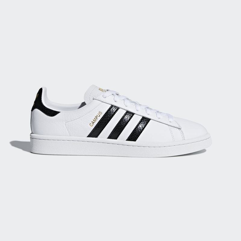 adidas阿迪三叶草2018中性CAMPUS三叶草系列休闲鞋-CQ2074 亮白/1号黑色 40
