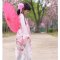 儿童汉服女童古装幼儿襦裙小孩童装亲子套装公主夏演出可爱小清新中大童女孩舞台表演演出服 90cm 粉红色