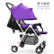 婴儿推车可坐可躺超轻便携式折叠伞车冬夏两用宝宝儿童小孩手推车 莱卡棉高贵紫－网款