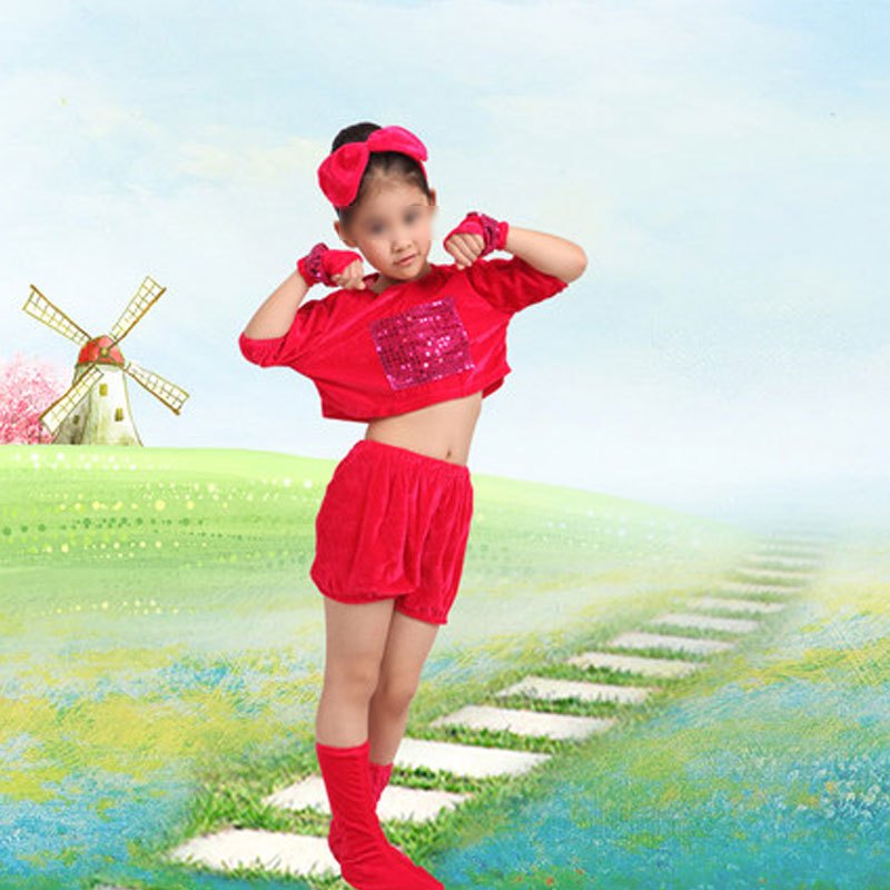 六一儿童节动物演出服儿童男女夏舞蹈服装小猫狗小兔子老鼠表演服卡通可爱男女宝宝夏季套装 90cm 枚红小狗