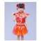 六一儿童武术服演出服打鼓表演服装幼儿园小朋友表演服幼儿秧歌服装通用套装简约婴童套装 100cm 黄色短袖女款