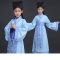 古代儿童汉服国学书童男童民族古装中小学生三字经弟子规演出服装男孩子女孩子春秋夏季表演套装 170cm 凤尾蓝男款