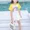 女童连衣裙夏季儿童装婴儿1岁3短袖2018夏装女宝宝裙子简约运动夏季女孩子连衣裙 100cm 裙衫黄色