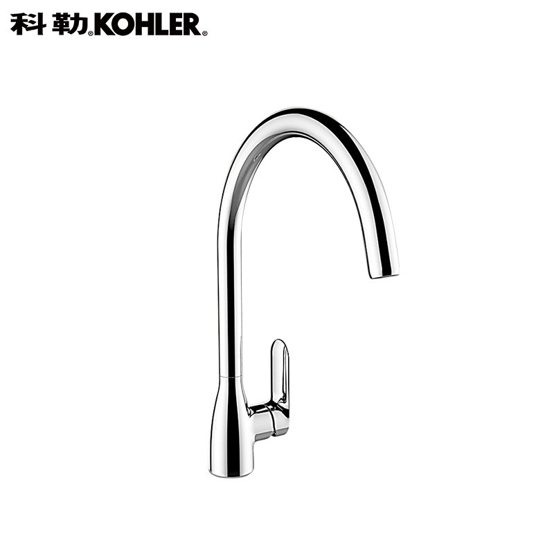 科勒(KOHLER)厨房龙头 珂美单把厨房龙头厨盆龙头水槽龙头 可旋转厨房冷热水龙头K-99480T 99480T-4-CP